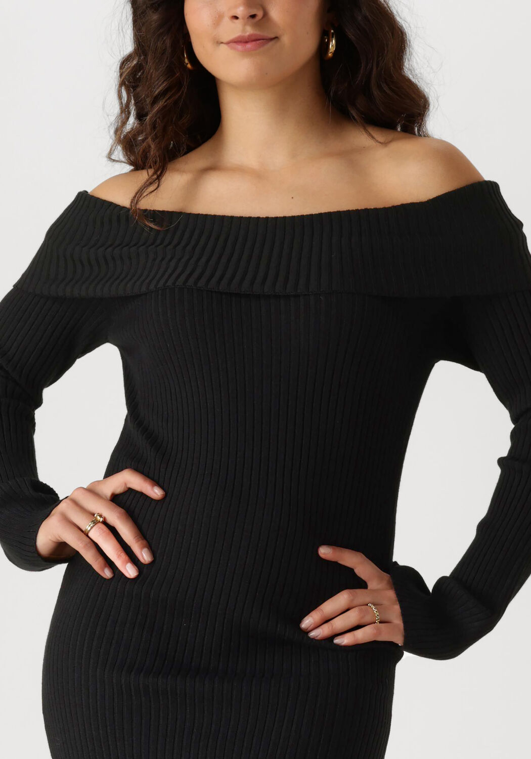 ENVII Dames Jurken Entopo O-s Ls Dress 5253 Zwart