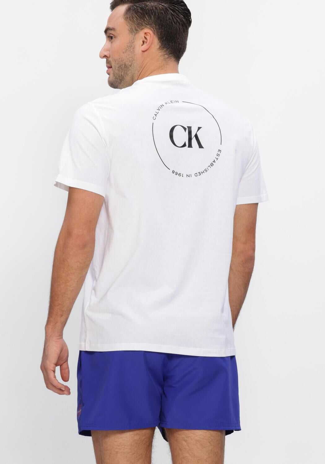 Calvin Klein Heren Polo's & T-shirts 30s Eu Wholesale Jeans Graphics - Wit, foto 3