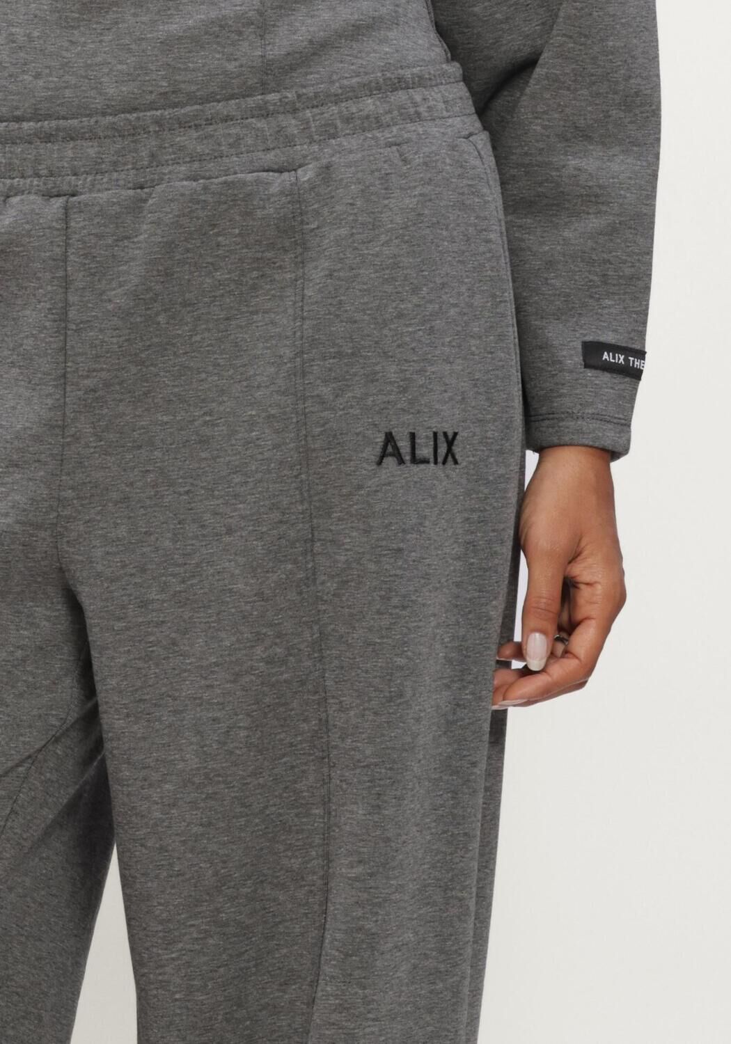 Grijze ALIX THE LABEL Barrel jeans LADIES KNITTED BARREL PANTS - large