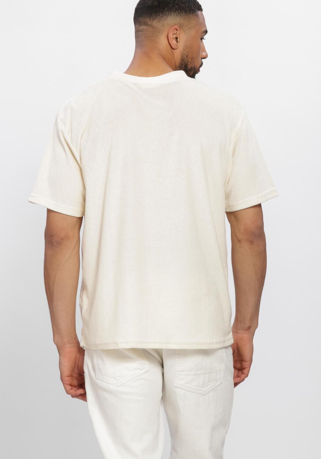 Ecru ANERKJENDT T-shirt AKVILLADS FROTTE T - large