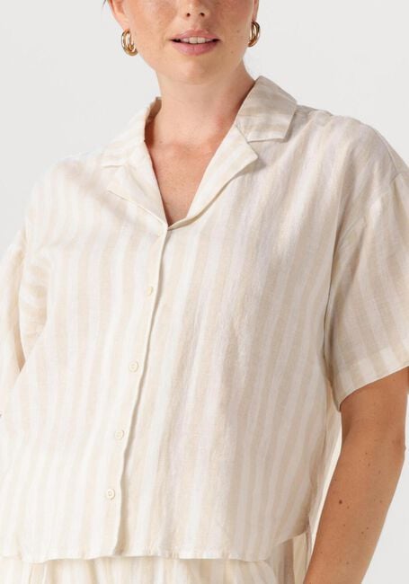 Beige SELECTED FEMME Blouses SLFLUISA 2/4 REVERS SHIRT B - large