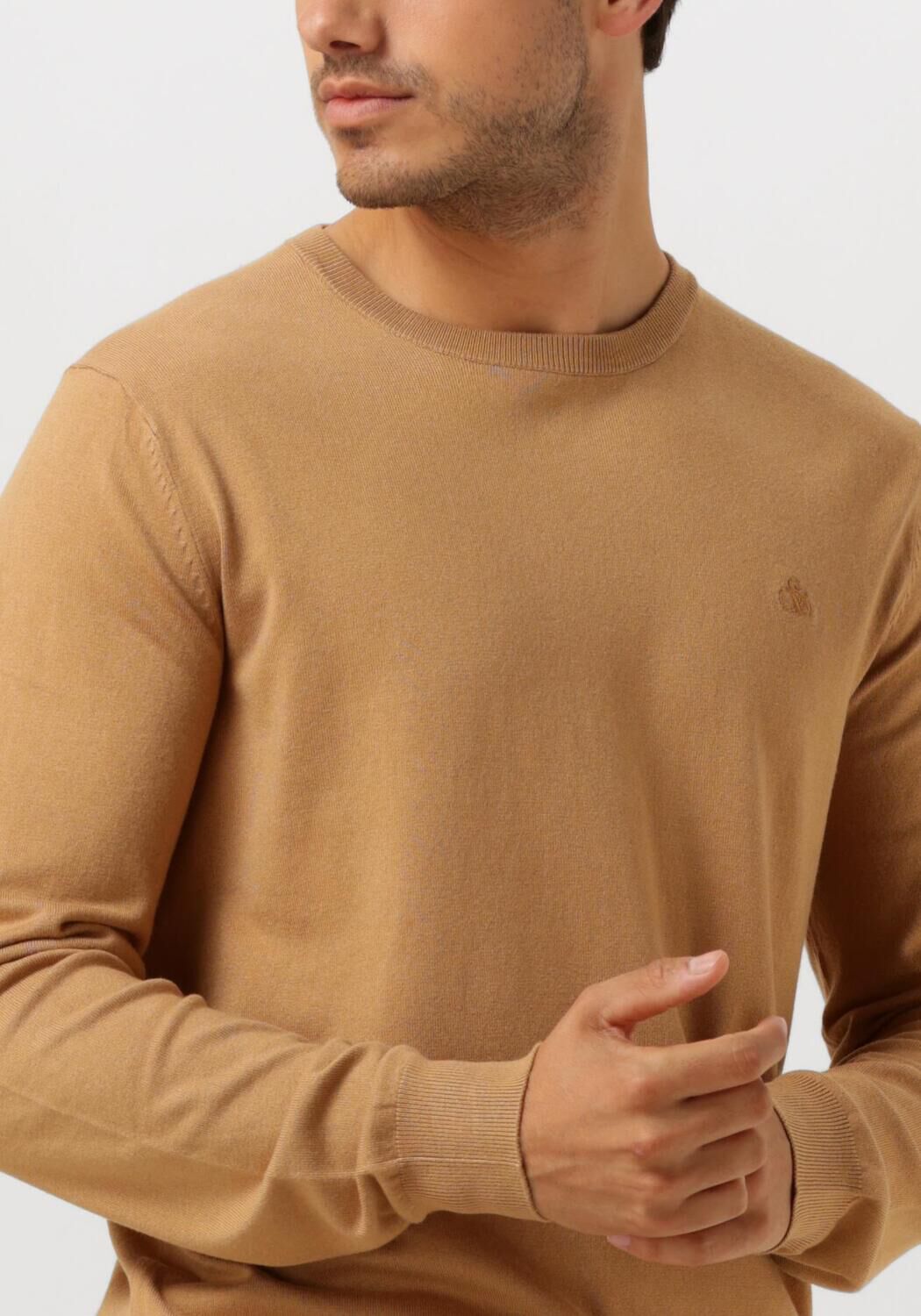 SCOTCH & SODA Heren Truien & Vesten Viscose Pullover Crewneck Camel