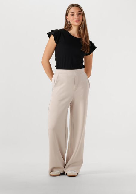 Zwarte SELECTED WOMEN T-shirt SLFCAMILA SS RUFFLE TEE - large