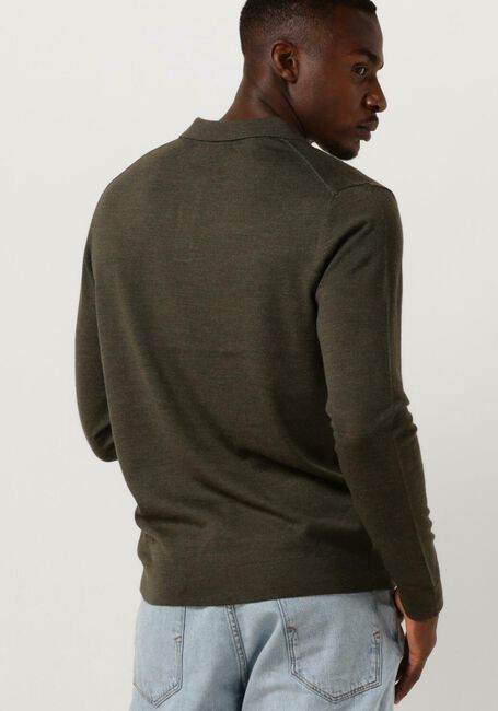 Donkergroene SELECTED HOMME Polo SLHTOWN MERINO COOLMAX KNIT POLO NOOS - large