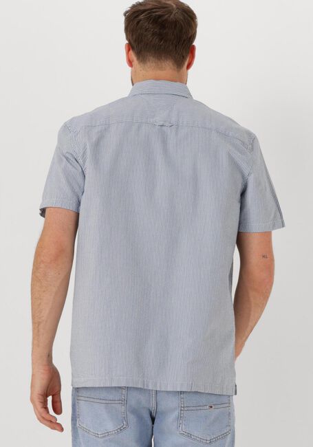 Blauwe TOMMY JEANS Casual overhemd TJM REG SEERSUCKER STP SS SHIRT - large