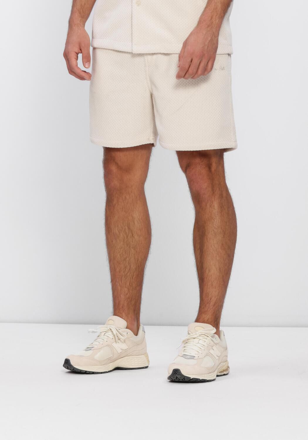 Beige PURE PATH Korte broek HONEYCOMB SHORTS - large
