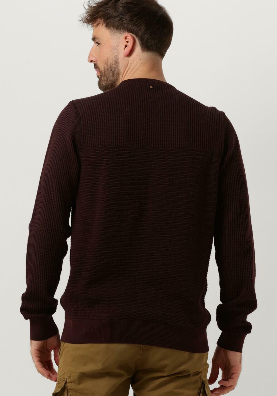 PME LEGEND Heren Truien & Vesten Crewneck Cotton Plated Bordeaux