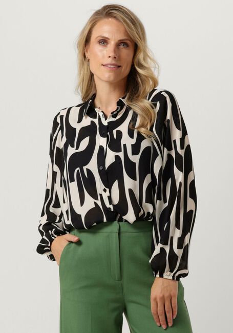 Zwarte ANOTHER LABEL Blouses MACY GRAPHIC SHIRT L/S - large
