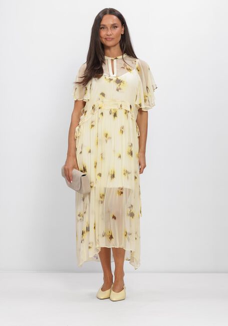 Gele SECOND FEMALE Midi jurk MIRAGE DRESS - large