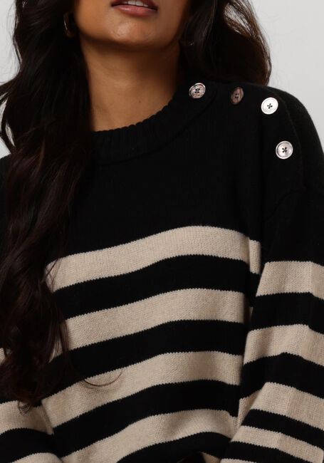 Zwarte RUBY TUESDAY Trui VIEJE BUTTON SHOULDER PULLOVER - large
