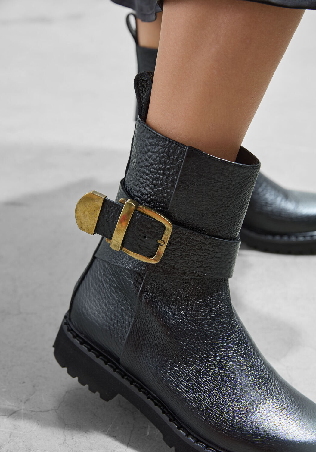 Zwarte STEFANO LAURAN Enkellaarsjes 9636 - large