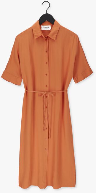 Oranje SIMPLE Midi jurk WOVEN DRESS ILLA CREPE - large