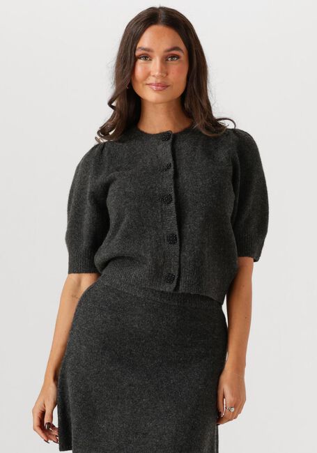 Donkergrijze NEO NOIR Trui TRUDY DECO KNIT CARDIGAN - large