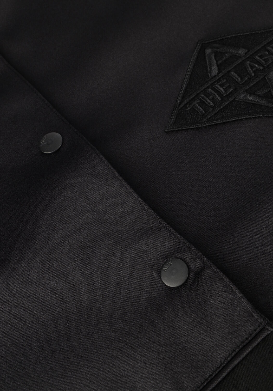 Zwarte ALIX THE LABEL Jack LADIES WOVEN VARSITY BOMBER - large