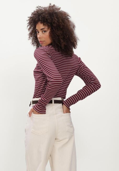 Bordeaux SELECTED WOMEN Top SLWANNA LS CREW NECK TEE STR NOOS - large