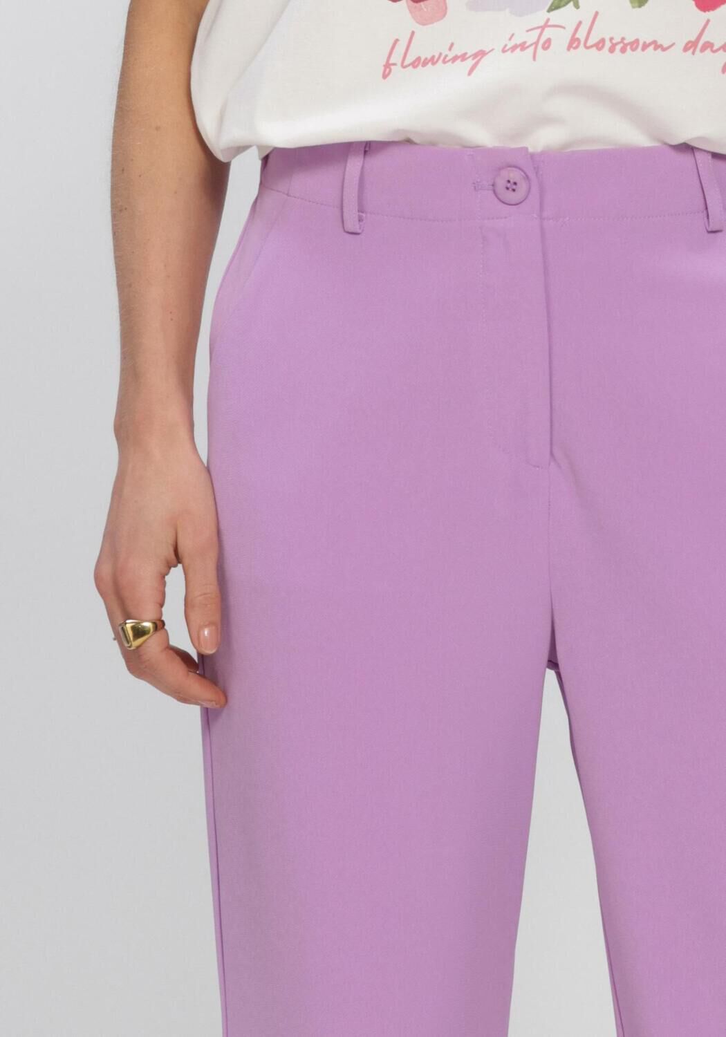 Paarse YDENCE Pantalon PANTS SOLANGE - large