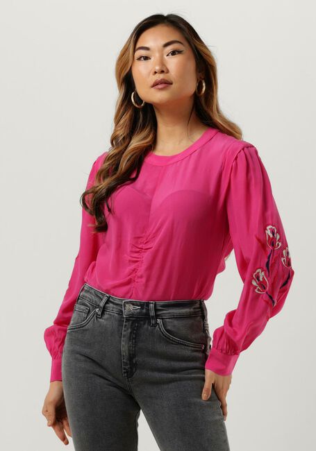 Roze SCOTCH & SODA Blouse RUCHED WAIST BLOUSE WITH EXTENDED SHOULDER - large