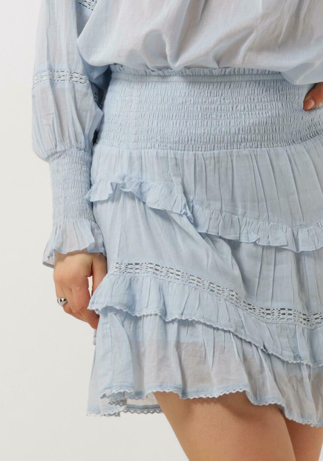 NOTRE-V Dames Rokken Voile Skirt Lichtblauw