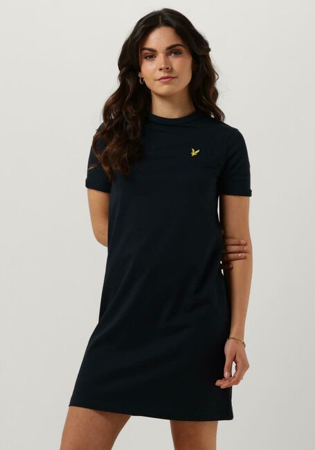 Donkerblauwe LYLE & SCOTT Mini jurk T-SHIRT DRESS - large
