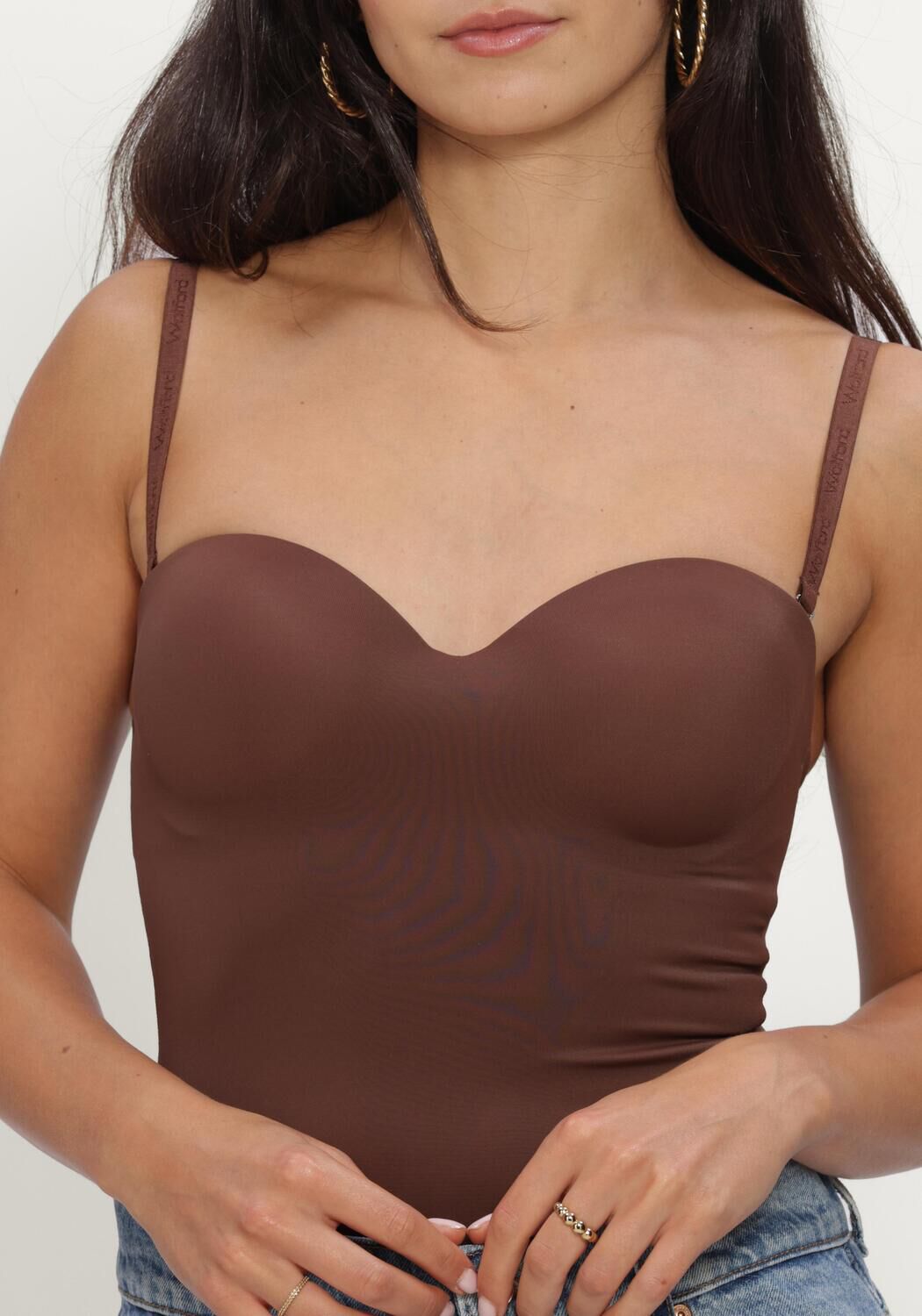 WOLFORD Dames Tops & T-shirts Mat De Lux Foming String Body Bruin-D