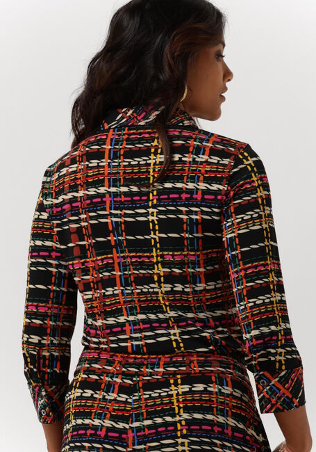 Zwarte VANILIA Blouses COLOURED CHECK POLO - large