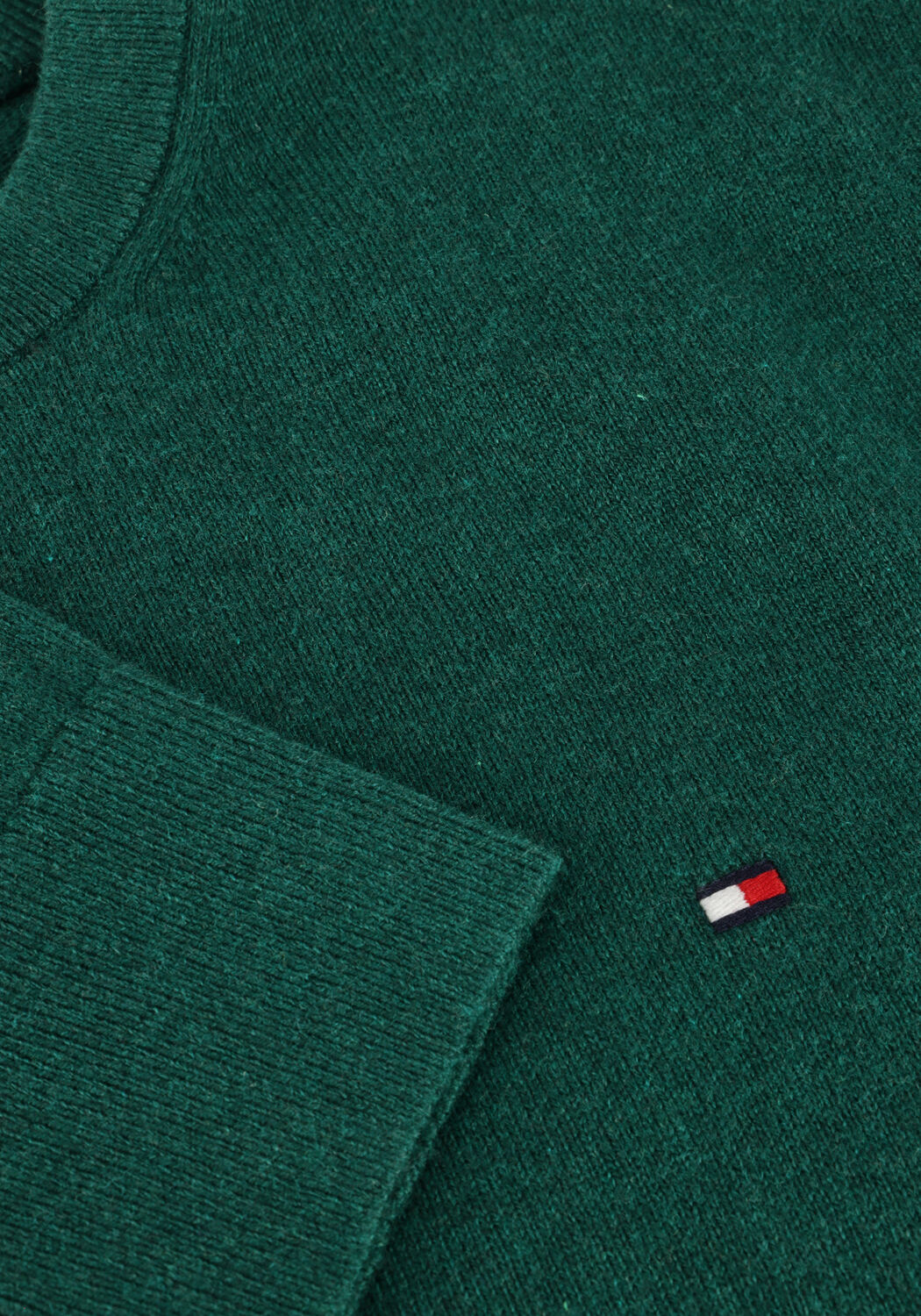 Donkergroene TOMMY HILFIGER Trui PIMA ORG CTN CASHMERE CREW NECK - large