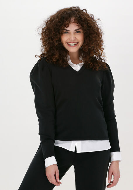 Zwarte SELECTED FEMME Trui SLFLORA LS V-NECK SWEAT TOP B - large