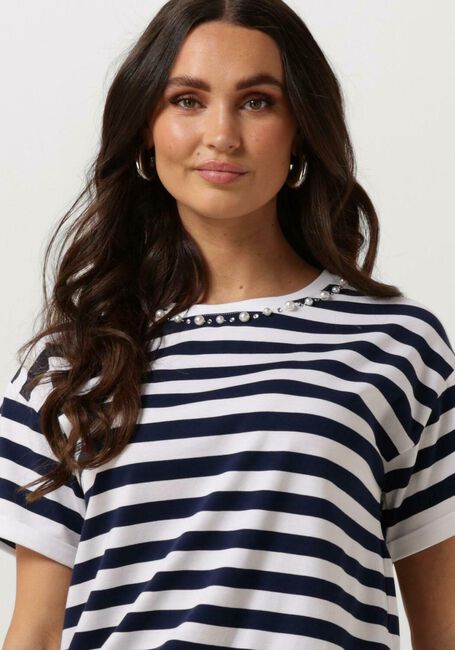 Blauwe LIU JO T-shirt J.STRIPED T-SHIRT - large