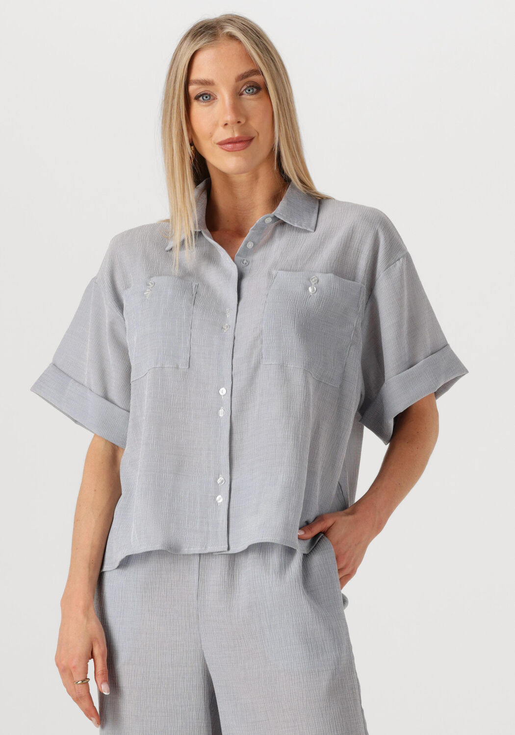 MSCH COPENHAGEN Dames Blouses Mschkinley 2 4 Shirt Stp Grijs
