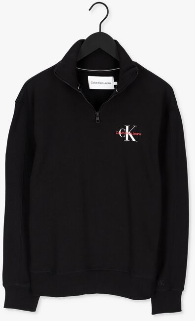 Zwarte CALVIN KLEIN Sweater MONOGRAM LOGO QUARTER ZIP HWK - large