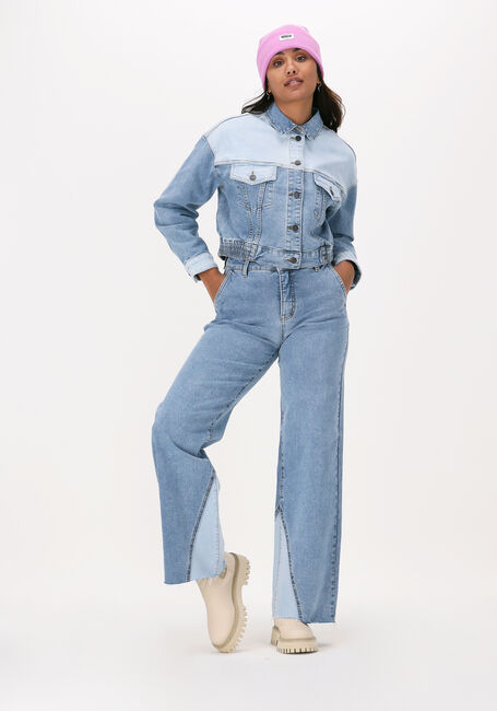 Lichtblauwe OBJECT Wide jeans MARINA MW TREND JEANS - large