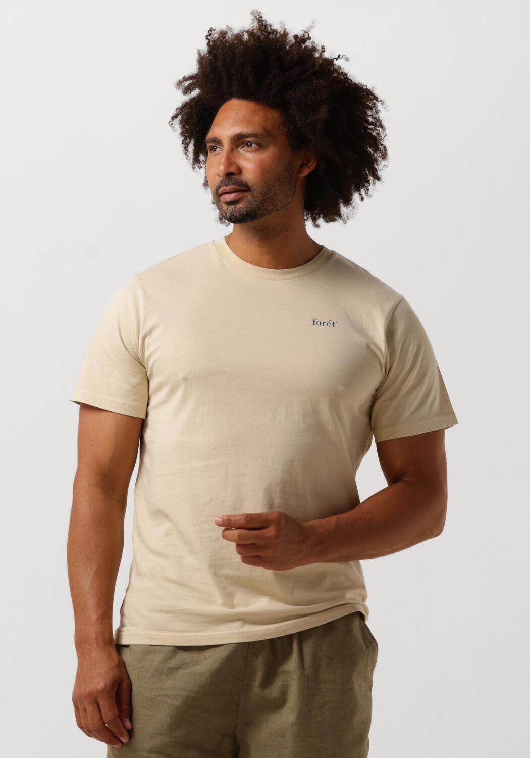 FORÉT Forét Heren Polo's & T-shirts Still T-shirt Zand