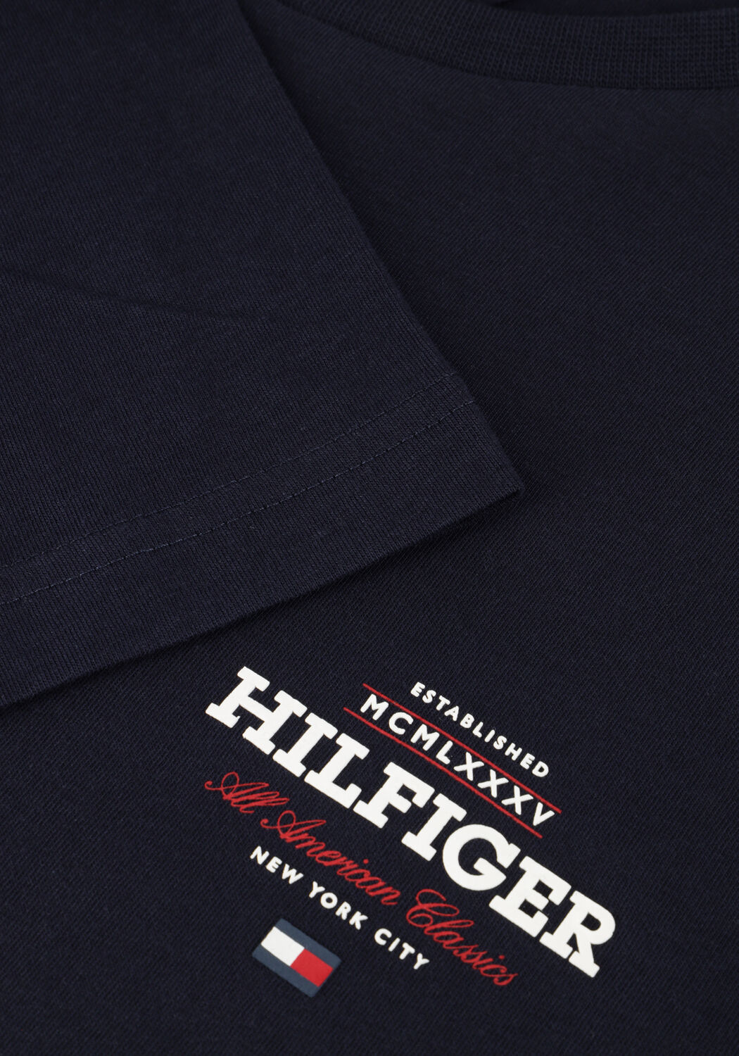 Blauwe TOMMY HILFIGER T-shirt MONOTYPE ALL AMERICAN TEE - large