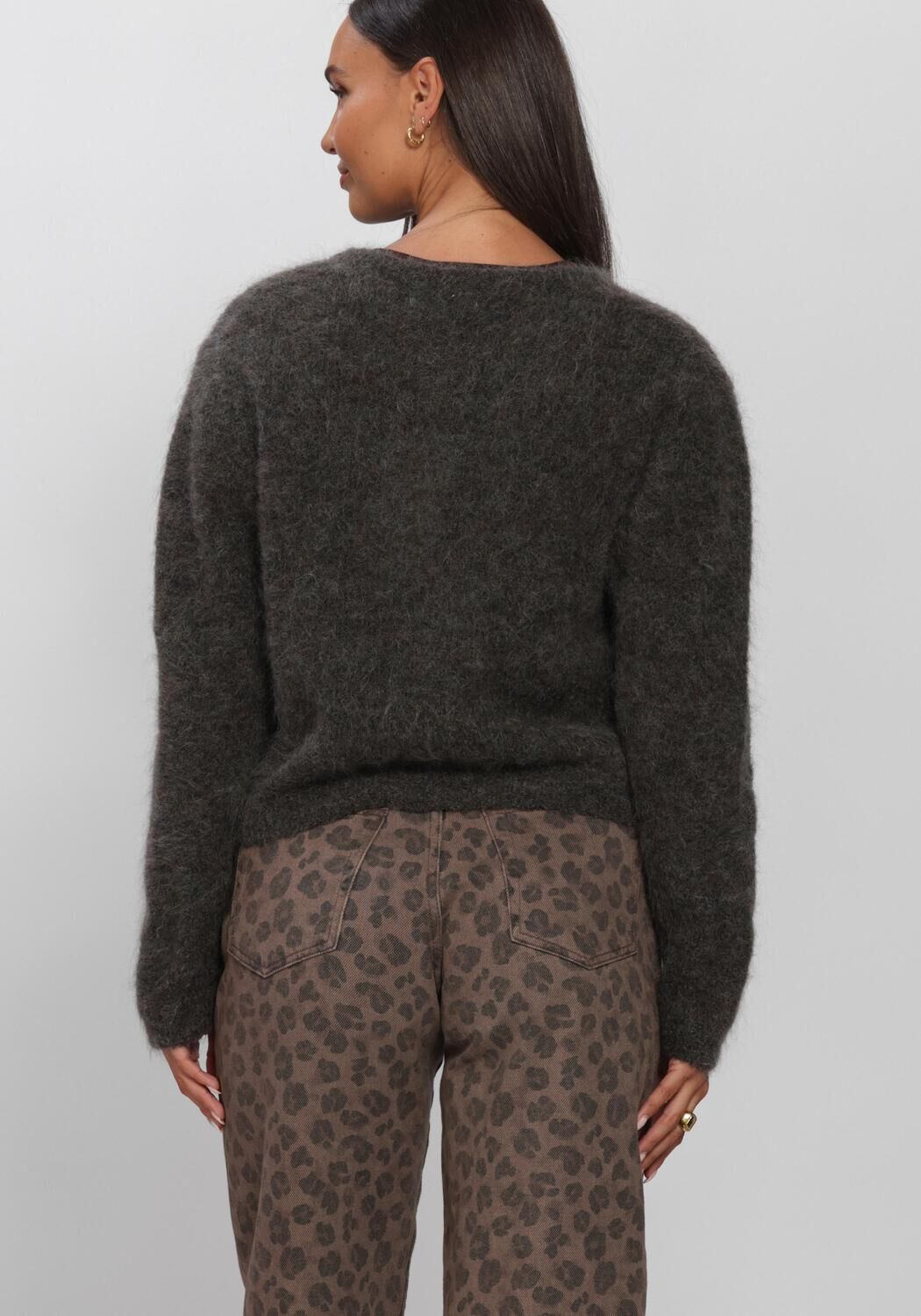 Antraciet BY-BAR Trui VASILE CARDIGAN - large