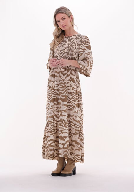 Taupe SECOND FEMALE Maxi jurk BIRCH DRESS - large