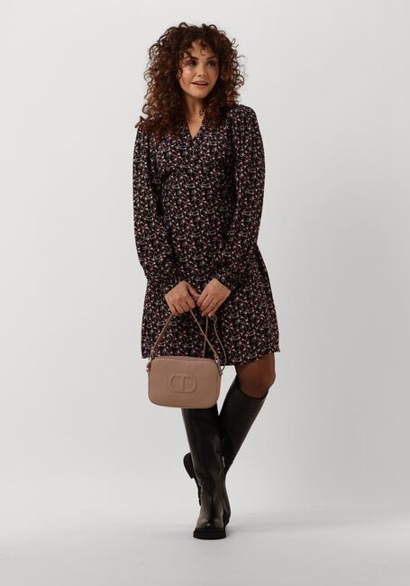 Zwarte MSCH COPENHAGEN Mini jurk MSCHMESSINA MOROCCO WRAP DRESS AOP - large