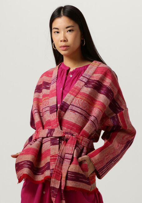 Roze SISSEL EDELBO Kimono UNA JACKET WOVEN BLANKET - large