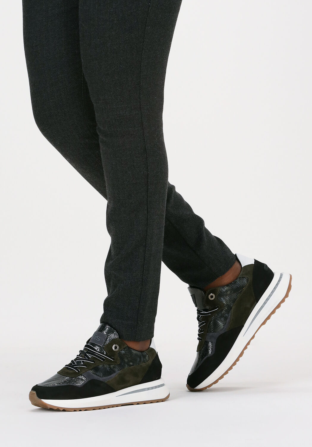 Groene FLORIS VAN BOMMEL Lage sneakers 85351 - large