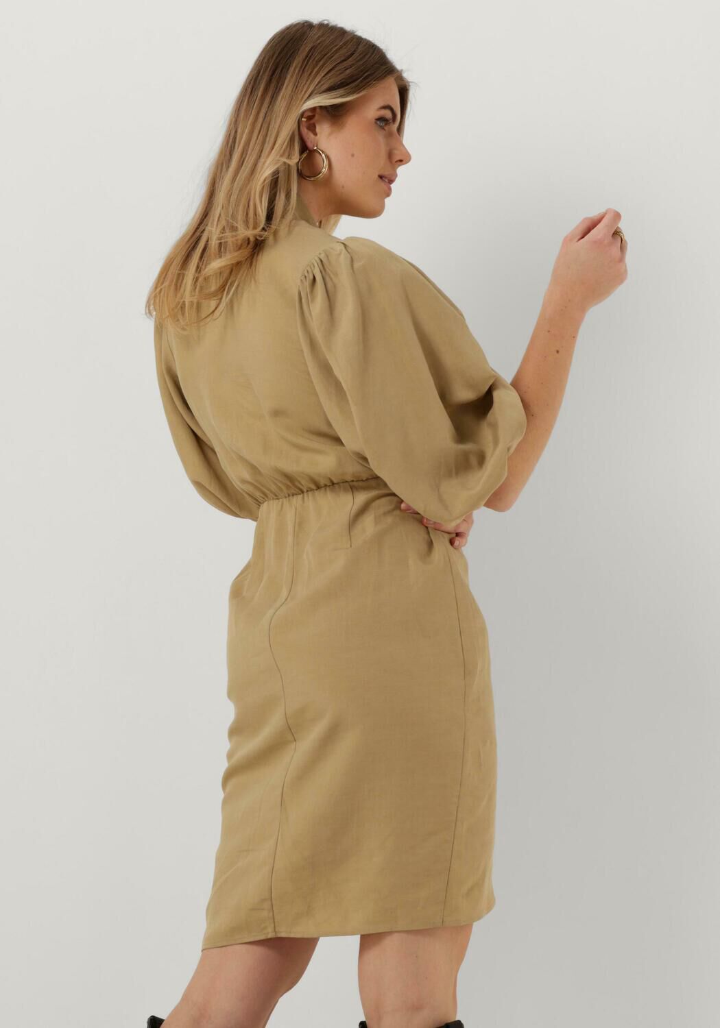 khaki notes du nord mini jurk gleena short dress