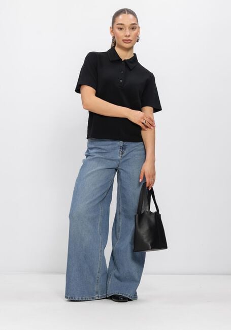 Zwarte MY ESSENTIAL WARDROBE Tops & T-shirts MWHELLE POLO TEE - large