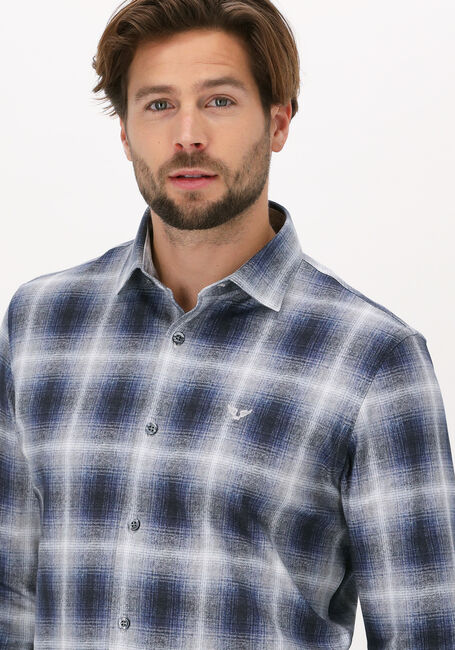 Blauwe PME LEGEND Casual overhemd LONG SLEEVE SHIRT PRINT ON HEA - large