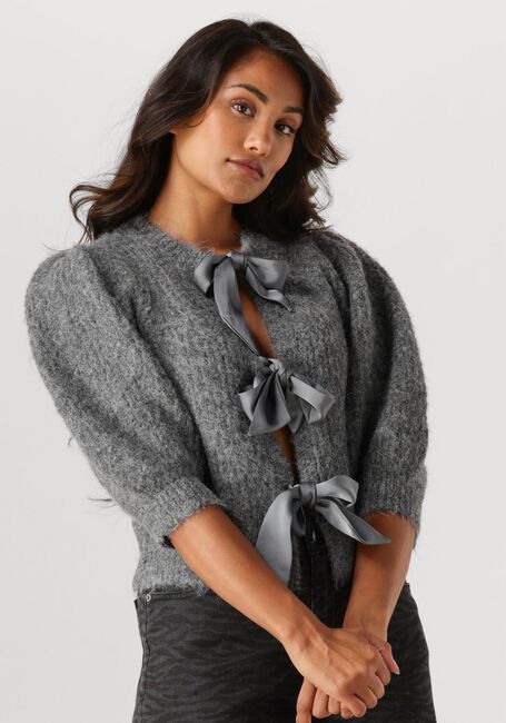 Grijze CO'COUTURE Trui CORALIE CC BOW RIB CARDIGAN - large
