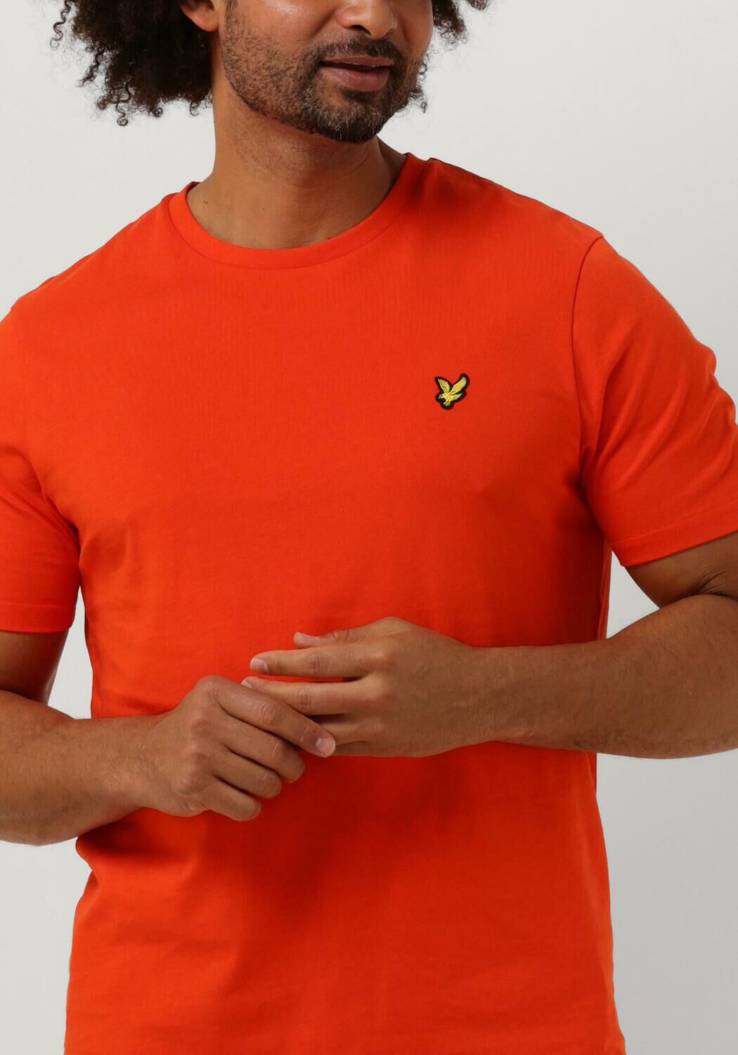 LYLE & SCOTT Heren Polo's & T-shirts Plain T-shirt Oranje