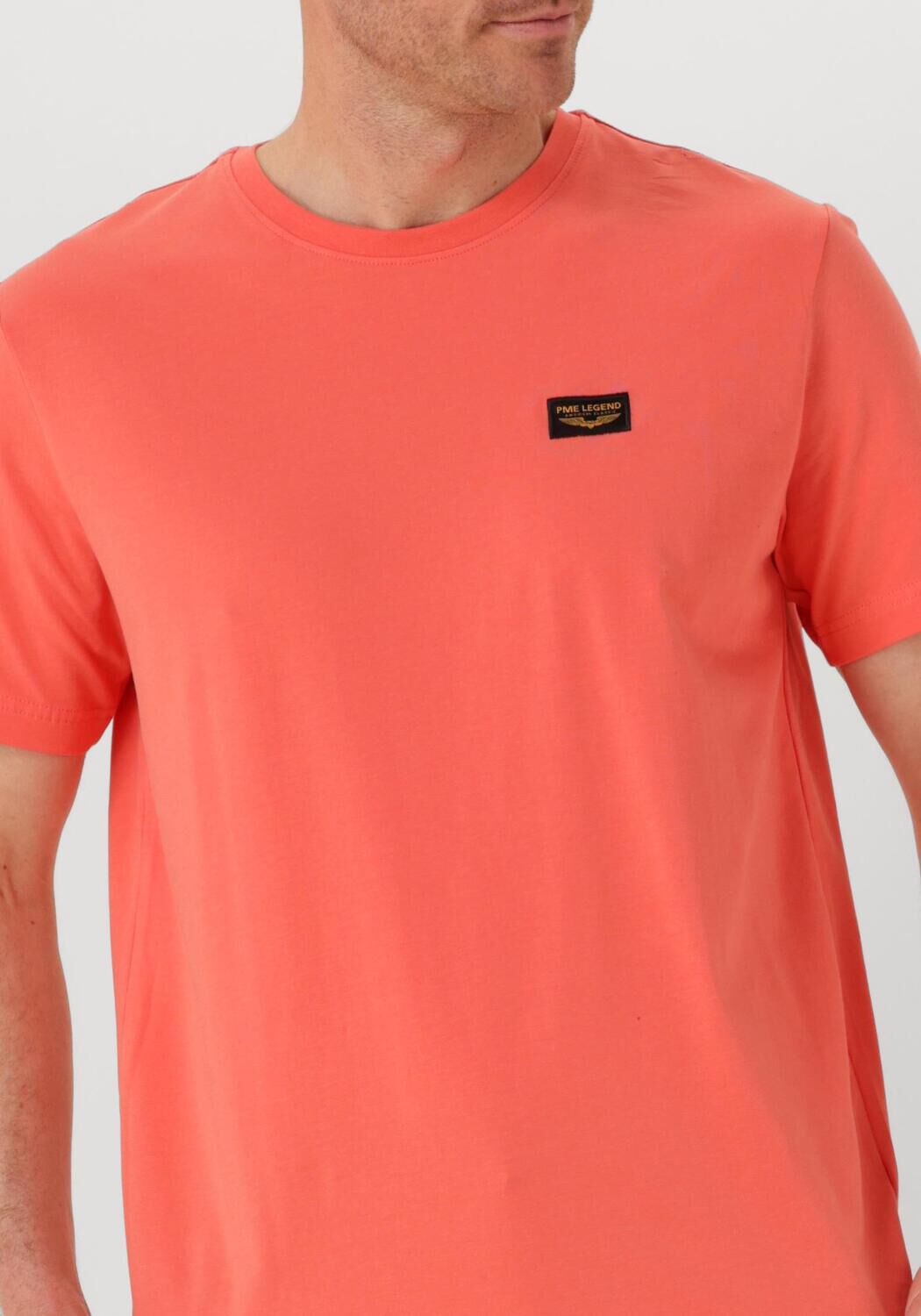 PME LEGEND Heren Polo's & T-shirts Short Sleeve R-neck Guyver Tee Koraal