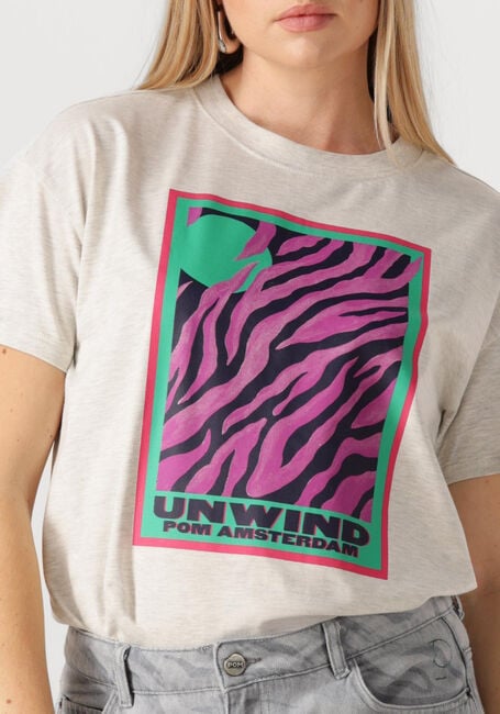 Grijze POM AMSTERDAM Tops & T-shirts TSHIRT ANIMAL - large