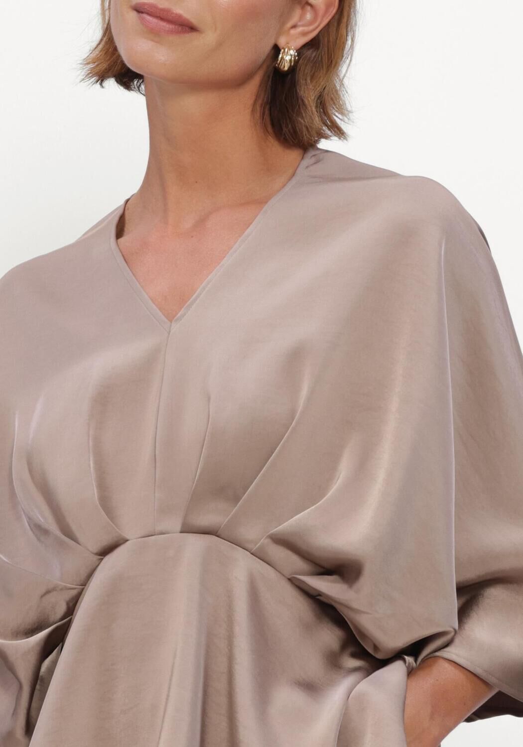 Taupe NEO NOIR Blouses RIVINA HEAVY SATEEN BLOUSE - large