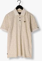 Beige PME LEGEND Polo SHORT SLEEVE POLO FINE PIQUE ALL OVER PRINT