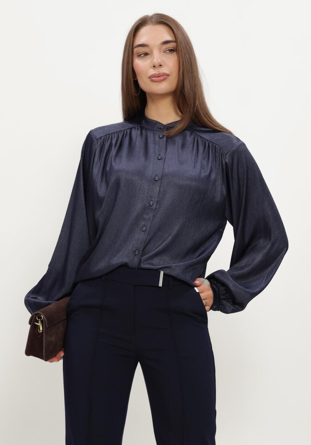 Blauwe AAIKO Blouses LIV PES 516 - large