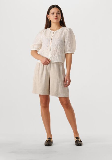 Beige MSCH COPENHAGEN Korte broek MSCHPENNIE GINIA HW SHORTS - large