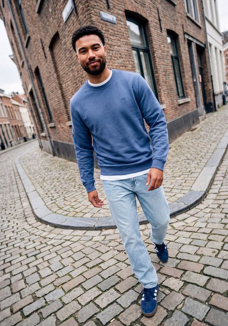 Blauwe LYLE & SCOTT Trui SUPERFINE CREW NECK SWEATSHIRT - large
